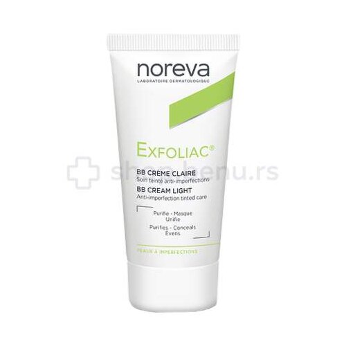 Noreva Exfoliac Anti-Imperfection Cream Tinted BB krema odtenek Light 30 ml Slike