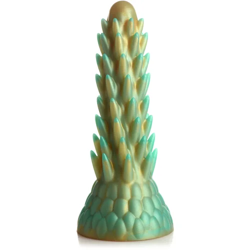 Creature Cocks Stegosaurus Spiky Reptile Silicone Dildo Green