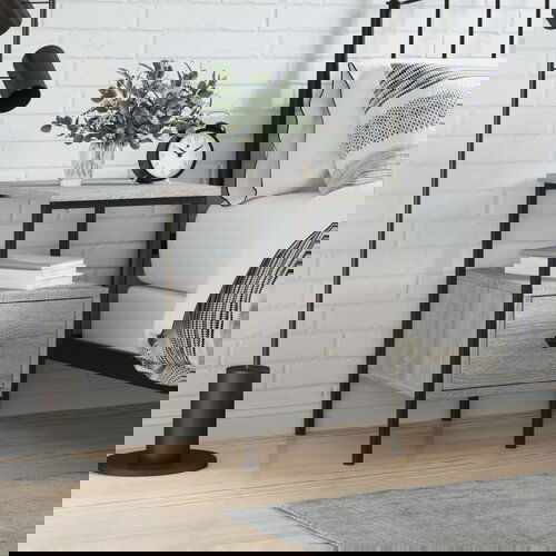 vidaXL Noćni ormarić siva boja hrasta 34x36x50 cm konstruirano drvo Cijene