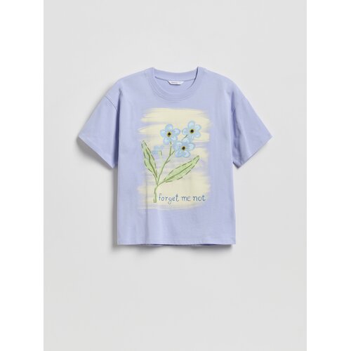 Reserved Ležerni t-shirt s printom - boja zumbula Cene