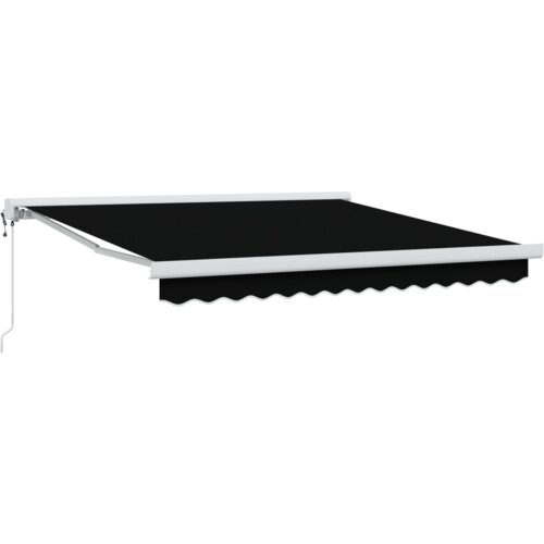 VidaXL Crna automatska uvlačiva tenda 300x250 cm, zamjenska tkanina za tendu za okvir 3x2.5 m crna Slike