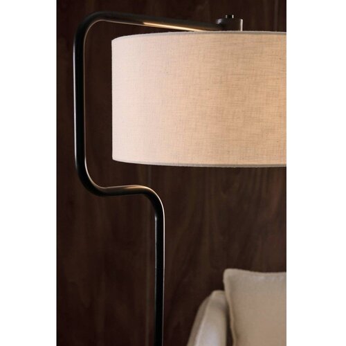 Ellos Home Crna/krem tekstilna stojeća svjetiljka (visina 160 cm) Josho &amp;ndash; Slike