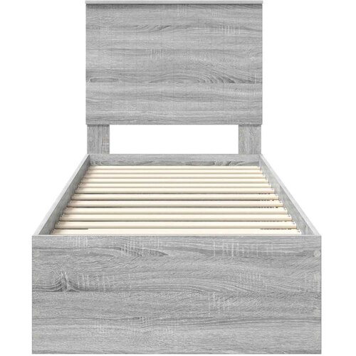  Okvir za krevet Sivi Sonoma i srebrna 75 x 190 cm Slike
