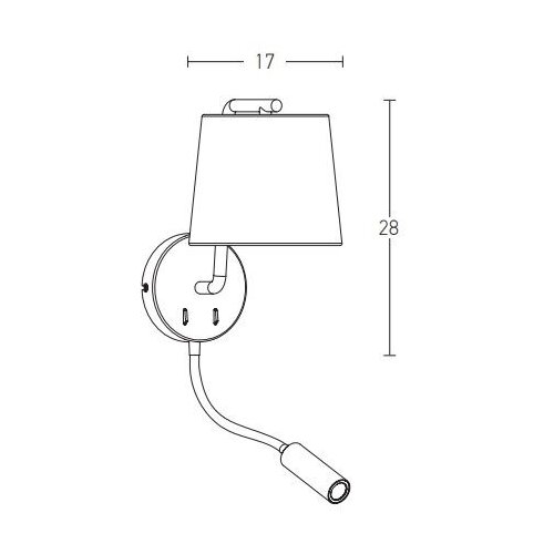  Zambelis H57 - fleksibilna LED svetiljka LED/3W + 1xE27/40W/230V crna Slike