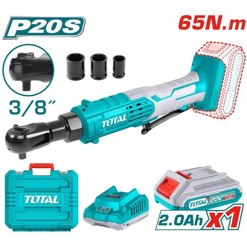 Total li-ion akumulatorska račna,20v 2.0ah x1,3/8",65NM,kofer TDRLI2060152 Cene