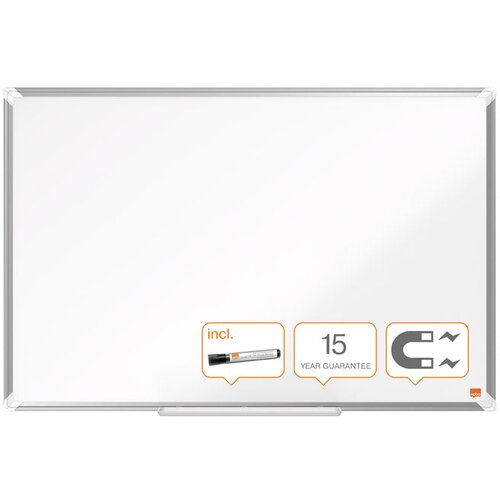  PLOČA MAGNETNA 90X60CM ALUMINIJSKI OKVIR PREMIUM PLUS STEEL NOBO 1915155 BIJELA Slike