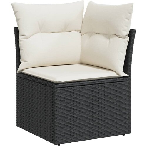  6-dijelni set vrtnih sofa s jastucima crni od poliratana Crna 62 x 62 x 69 cm Slike