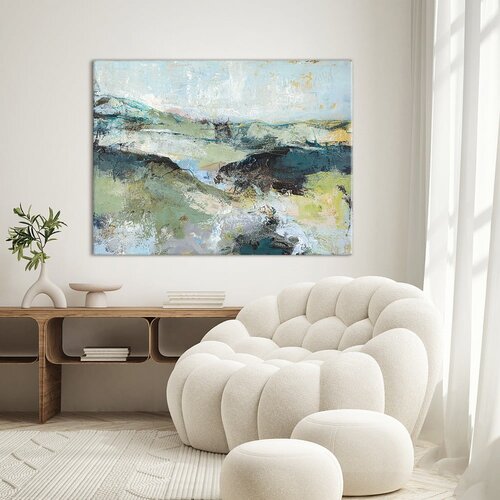 Malerifabrikken Slika z ročno naslikanimi elementi 118x90 cm Green Mountain &amp;ndash; Slike