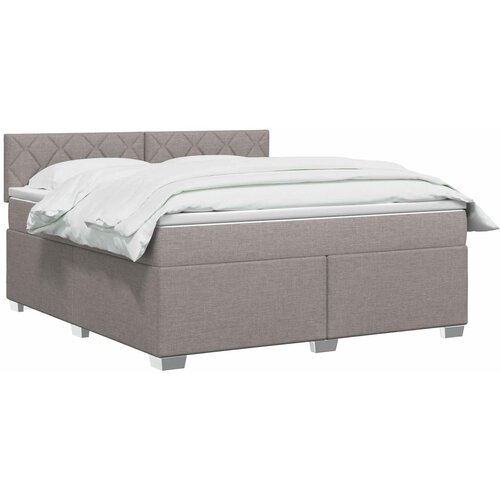  Boxspring krevet s madracem Sivosmeđa 140 x 200 cm Tkanina Slike