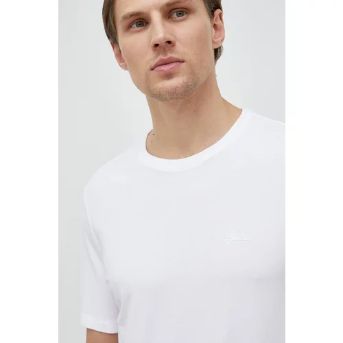 Guess Majica kratkih rukava za muškarce, boja: bijela, glatki model