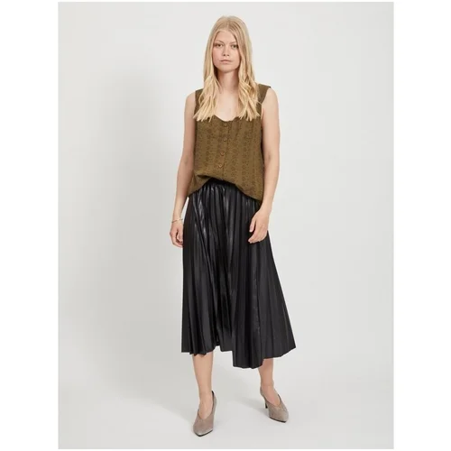 Vila Nitban Midi Skirt - Black Crna