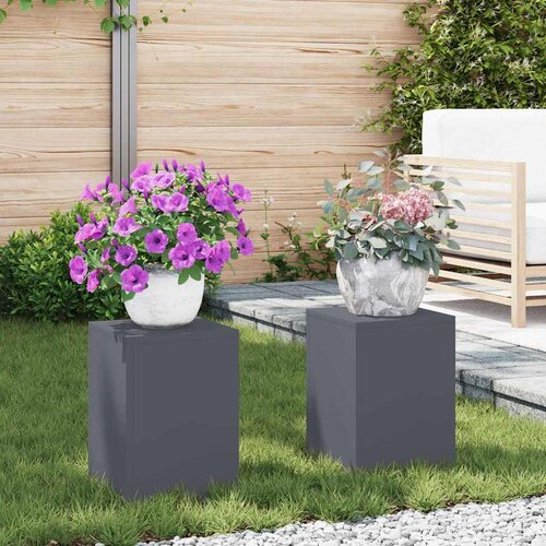  Stalak za biljke 2 pcs Antracit 24 x 24 x 35 cm Čelik Cene