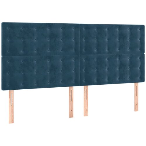  LED uzglavlje tamnoplavo 160x5x118/128 cm bar&amp;scaron;unasto Slike
