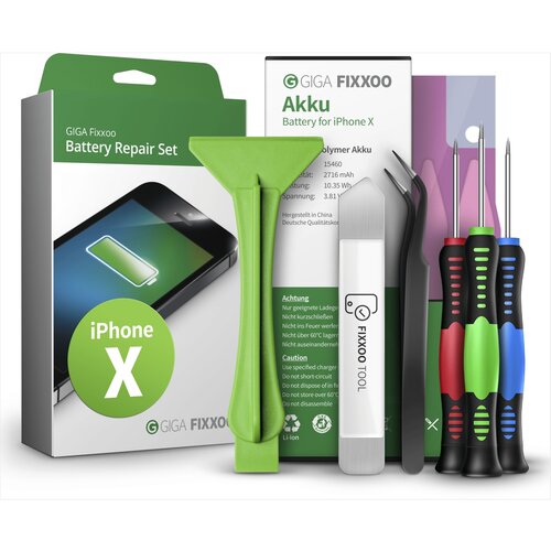 GIGA FIXXOO iPhone X Battery Repair Kit Slike