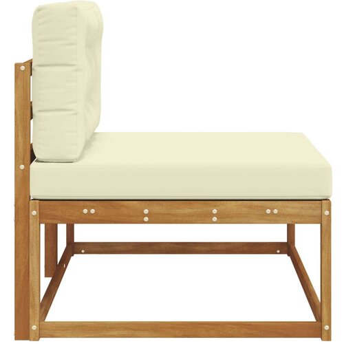  krajnji kauč s jastukom Prirodna 115 x 83 x 73 cm - Prirodna boja i krem Krajnji kauč Slike