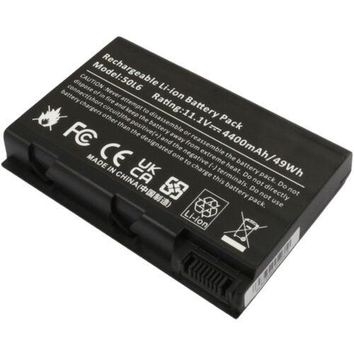 AVIZAR Baterija za Acer Aspire / TravelMate / Extensa Li-ion 11,1V 4400mAh 49Wh, Črna, (5000063702) Slike