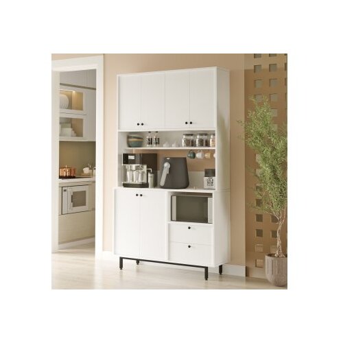 Hanah home RE7-W white multi purpose cabinet Slike