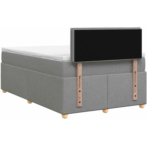  Boxspring krevet s madracem Svjetlosiva 120 x 200 cm Tkanina - Svjetlosiva 120 x 200 cm Dizajn linija Slike