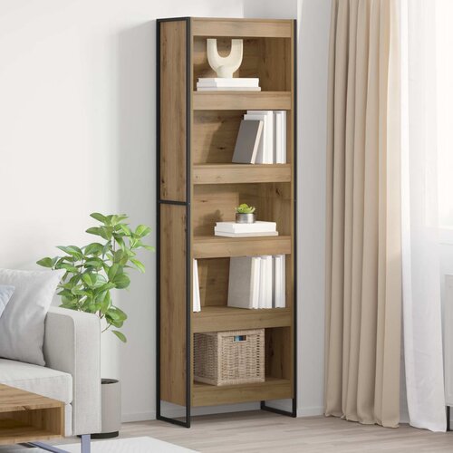 vidaXL Knjigovni omar 2 pcs Oreh 80 x 30 x 155 cm Konstruiran les Cene