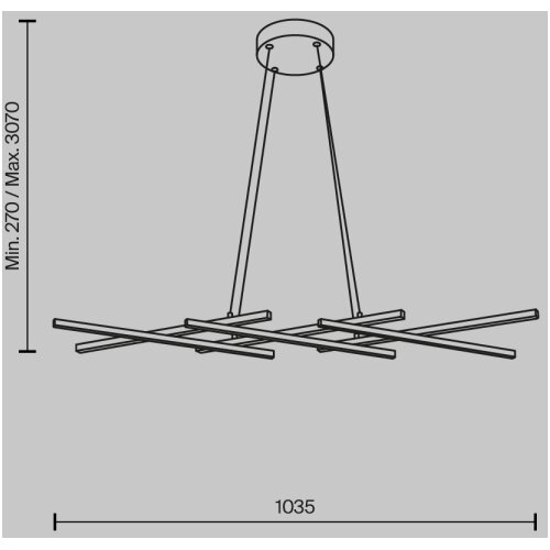 MAYTONI MOD244PL-L50BK - led luster na sajli halo LED/40W/230V crna Slike