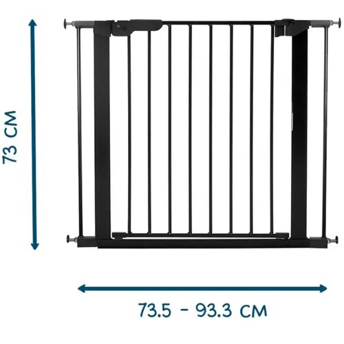 BabyDan Premier sigurnosna ogradica sa 2 produžetka 73.5&ndash;93.3 cm &ndash; bez bu&scaron;enja (pressure fit), crna SKU 20004 Cene