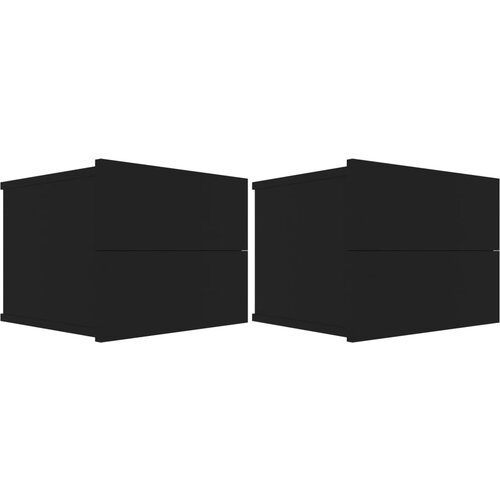 Maison Chic Dvo delni komplet Nočne omarice - Nočne mize črne 40x30x30 cm iverna plo&amp;scaron;ča, (21688363) Slike
