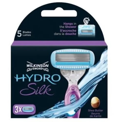 Wilkinson Dopune za ženske brijače Sword Hydro Silk, 3 komada, Svetloplave Cene