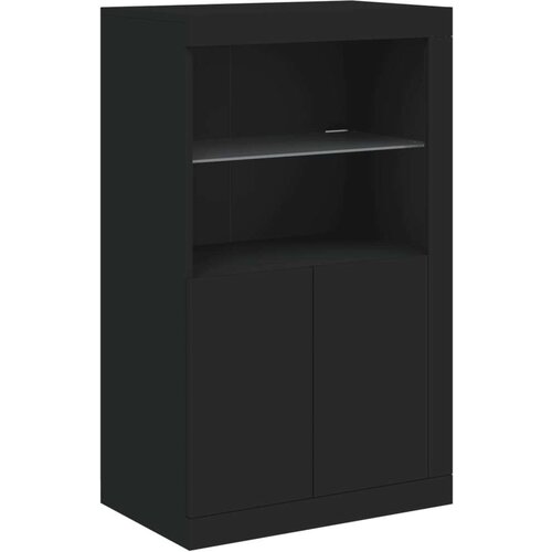 vidaXL Komoda s LED svjetlima crna 181 5x37x100 cm Cijene