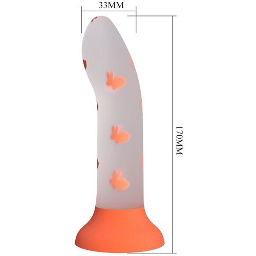 PRETTY LOVE FLIRTATION PRETTY LOVE - MAGICAL NIGHTFALL DILDO WITHOUT VIBRATION LUMINOUS ORANGE Cene