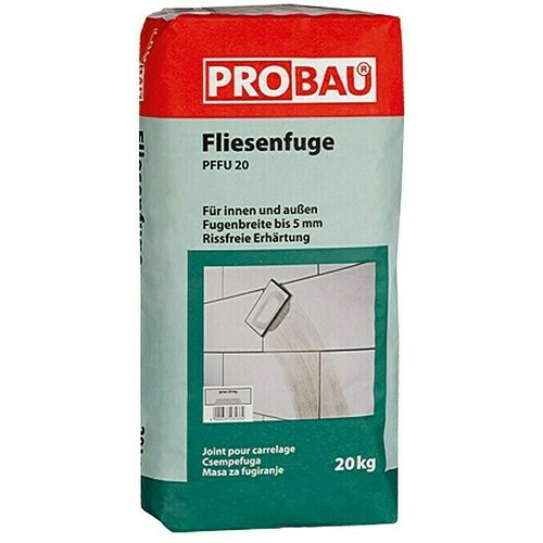 PROBAU Masa za fugiranje za pločice (Sive boje, 20 kg) Cijene
