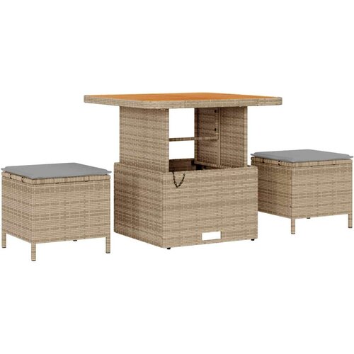  Sjedeća garnitura za vrt 8 kom. 5-Broj sjedala Bež 80 x 80 x 71 cm Slike
