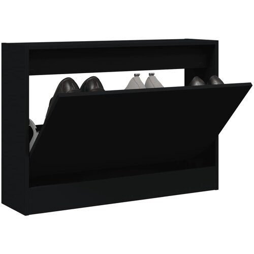  The Living Store Omarica za čevlje črna 80x21x57 cm inženirski les - Omarica Za Čevlje, (21485789) Slike