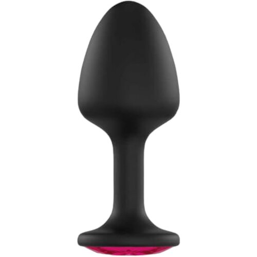 Dorcel Geisha Plug Ruby XL - analni dildo od ružičastog kamena (crni) Slike