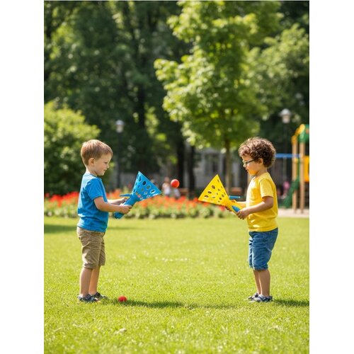 Sinsay Set sportskih igračaka &amp;ndash; hvatači loptica s ko&amp;scaron;aricom i lopticama 4 pack Slike