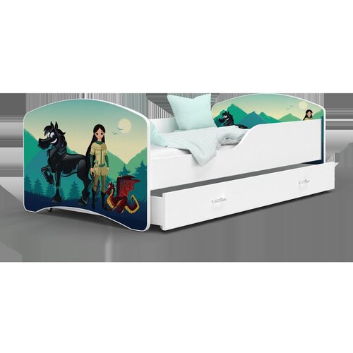  Drveni dječji krevet Tomi s ladicom - MULAN - 180x80 cm bijeli Cijene