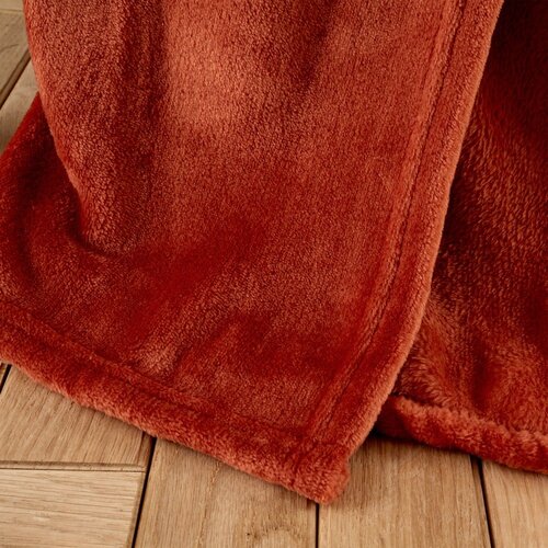 Catherine Lansfield Narančasta deka od mikropli&amp;scaron;a 130x170 cm Raschel Velvet &amp;ndash; Slike