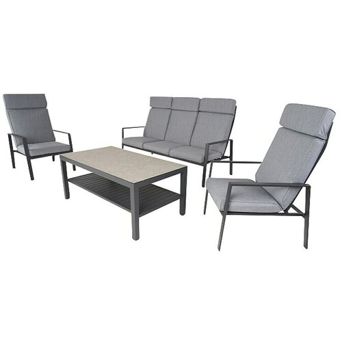 SUNFUN komplet lounge pohi&scaron;tva comfy (4 -del., aluminij, siva) Cene