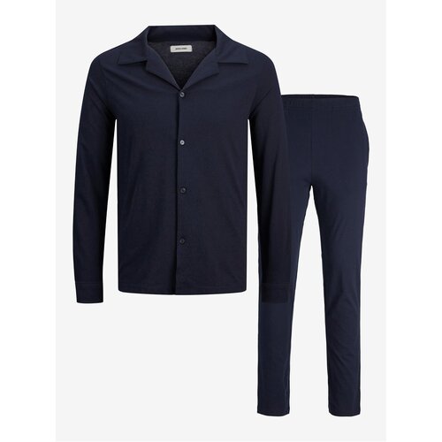 Jack & Jones Men's Solid Dark Blue Pajamas - Men Cene