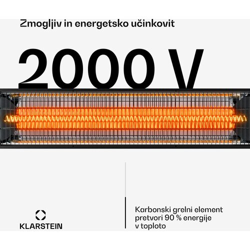 Klarstein DualisHeat infrardeči grelnik | 2000 W | 15 m&amp;sup2; | Prilagodljiv | 105 cm x 25 cm Slike