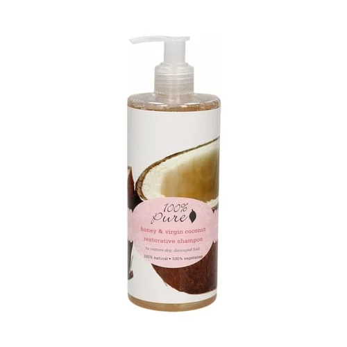 100% Pure Hranjivi šampon s medom i kokosom - 390 ml