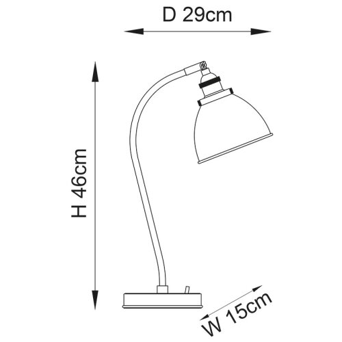  Endon 98747 - Stona lampa FRANKLIN 1xE14/7W/230V mesing Slike