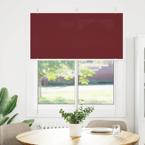  Plisirana zavjesa Bordo crvena 115x100 cm &amp;Scaron;irina tkanine 114,4 cm Poliester Slike