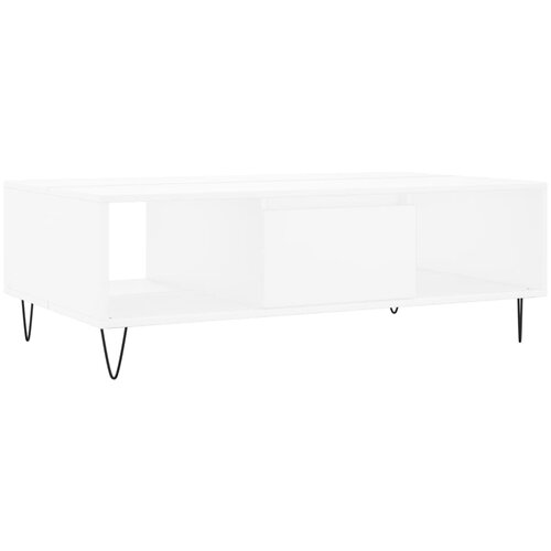 Maison Chic Klubska mizica - kavna mizica - Nizka mizica bela 104x60x35 cm inženirski les, (21754839) Cene