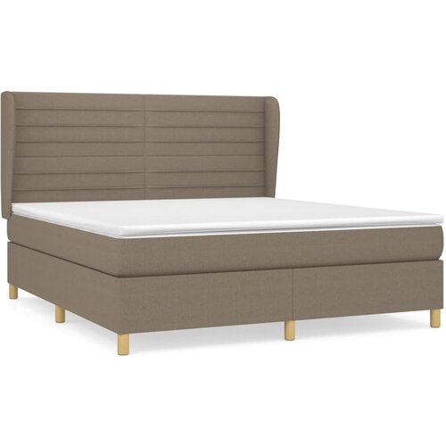 Maison Chic Box spring postelja - Vzmetna postelja z vzmetnico taupe 180x200 cm blago SL8281, (21886085) Cene
