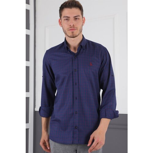Dewberry G720 MEN&amp;#039;S SHIRT-NAVY-BURGUNDY Slike