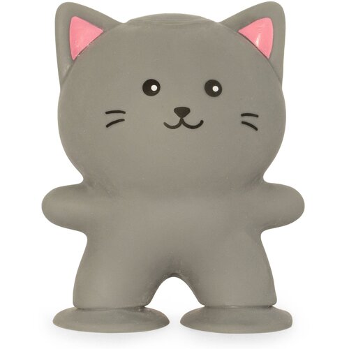  SQUISHY Stuck Cat 9,5 cm &amp;ndash; Ljepljiva antistres mačkica za djecu Siva Slike