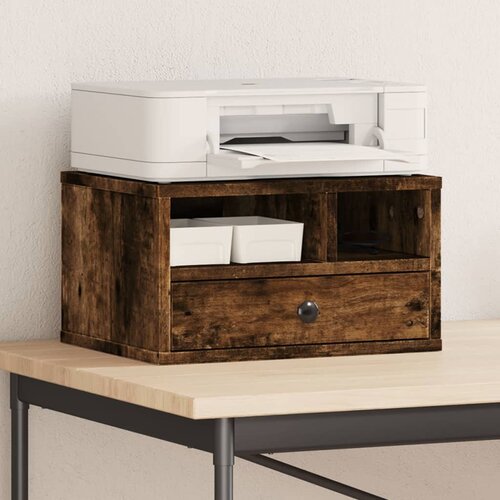VidaXL Stalak za pisač boja hrasta 40x32x22,5 cm konstruirano drvo Slike