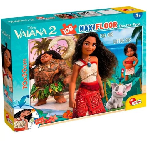 Lisciani Giochi Vaiana 2 u 1, slagalica od 108 dijelova i bojanka 70x50 cm - Lisciani Cene