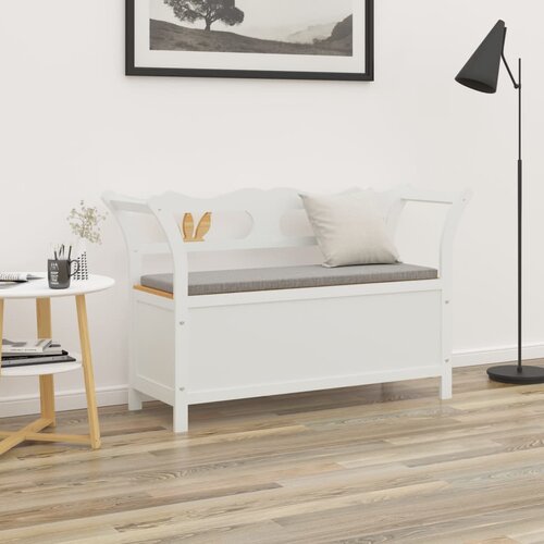  Klupa bijela 107 x 45 x 75,5 cm od masivne jelovine Cijene