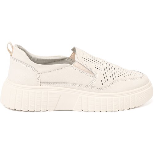 Sergio Leone Platform leather shoes beige Slike